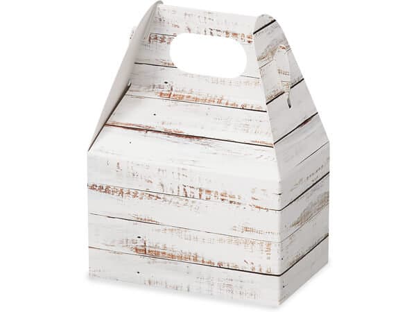 Woodgrain Gable Boxes for Rustic Wedding Favor Boxes