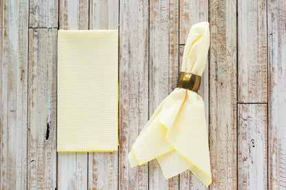 Seersucker Everyday Napkins 18 Inch Set of 4 - Colorful Reusable Cloth Napkins No Ironing Needed